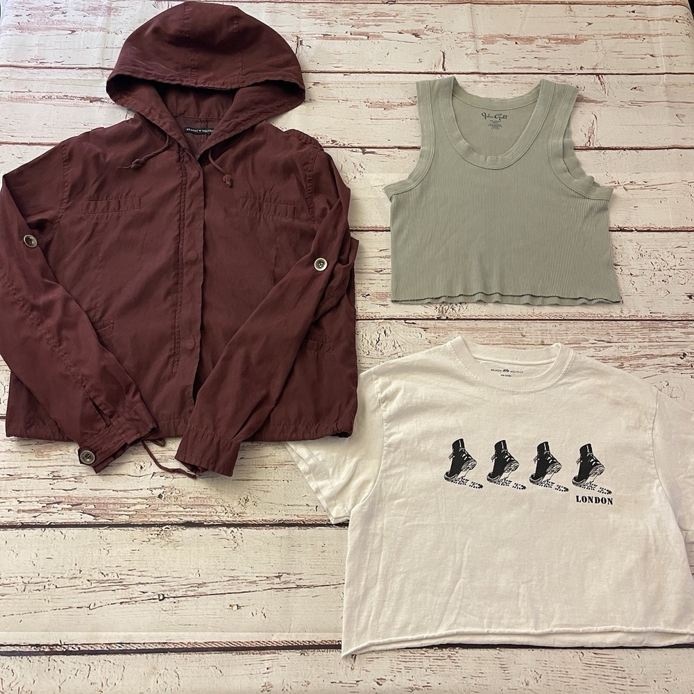 Brandy Melville John Galt Full Zip Lightweight Jacket Tops Lot of 3 Summer Fall